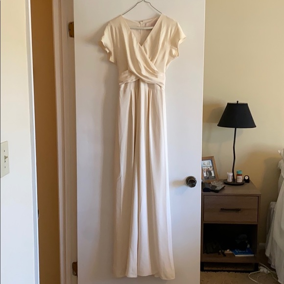 Cream wrap jumpsuit - Picture 2 of 2